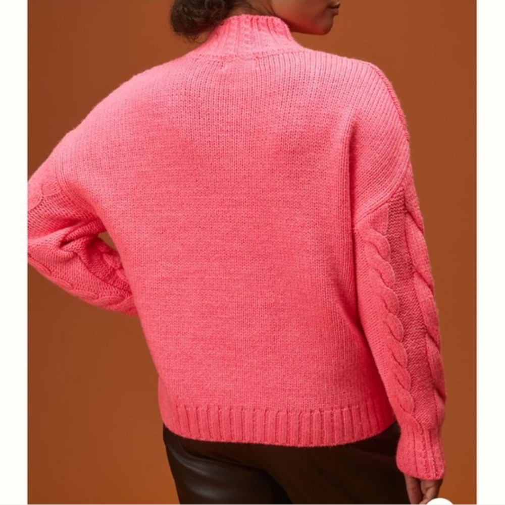 Anthropologie Turtleneck Cable-Knit Sweater - Picture 2 of 8